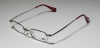 ORIGINAL - ALAIN MIKLI 144 SILVER/RED BRAND NAME OPHTHALMIC RX-ABLE PRESCRIPTION READY EYEGLASS/EYE GLASSES/FRAMES/EYEGLASSES WITH STAINLESS STEEL ARMS - latest 2013 fashion - mens/womens/adults/unisex