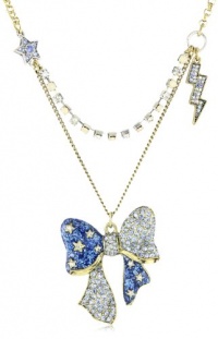 Betsey Johnson Heaven's to Betsey Bow Pendant Necklace