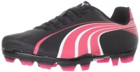 Puma Attencio II I FG JR Soccer Cleat (Little Kid/Big Kid),Black/Fluorescent Pink/White,13 M US Little Kid