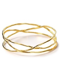 With an overlapping design that is reminiscent of unruly vines, this 18-karat gold plated bracelet from Gorjana works a vibe that is as refined as it is natural.