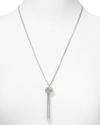 A chain tassel give this pendant necklace from Links of London a cool edge. In striking sterling silver, this piece pops against a simple sweater or dress.