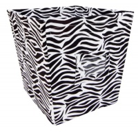 Trend Lab Fabric Storage Bin, Zebra Print, Medium