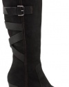 Clarks Women's Gallery Brush Knee-High Boot,Black,9 M US