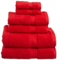 Superior 900 Gram Egyptian Cotton 6-Piece Towel Set, Red