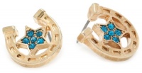 Betsey Johnson Flights of Fancy Horse Shoe Stud Earrings