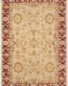 Safavieh Anatolia Collection AN551A Handmade Ivory and Red Hand-Spun Wool Area Rug, 5-Feet by 8-Feet