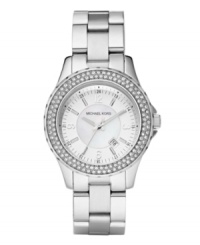 That little something extra. Polish off your look with this dazzling watch by Michael Kors.