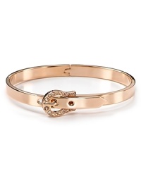 Solo or stacked, create drama at your wrist with this crystal-adorned Juicy Couture buckle bangle.