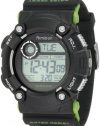 Armitron Men's 408229LGN Black and Green Accented Chronograph Digital Sport Watch