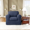 Sure Fit 107927275A_SAPHR Twill Supreme Chair Slipcover, Sapphire