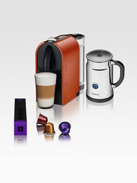 Compact brewing unit that comes with an Aeroccino milk frother that heats and froths milk for cappuccinos and lattes at the push of a button. Compact Brewing Unit TechnologyAutomatic cup warmer9 programmable coffee quantitiesAutomatic memorization of preferred cup sizeWorks exclusively with Nespresso's premium coffee capsulesRemovable water tank9H X 17H X 20D9 lbs.Imported