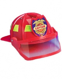 Deluxe Child Firefighter Hard Hat Toy Helmet & Visor