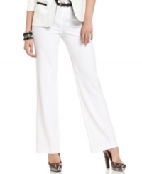 Transition your refined look from day to night in BCX's belted wide-leg trousers.