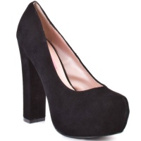 Betsey Johnson Women's Sophiaa Platform Pump,Black Suede,8 M US