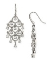 These lovely and ladylike Carolee chandelier earrings feature a small dangling teardrop stone for an added touch of drama.