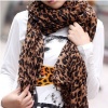 SODIAL- Fashion Leopard Pattern Shawl Scarf Wrap for Women