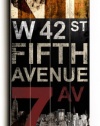 New York 10x24 Artistic Planked Wood Sign by Cory Steffen