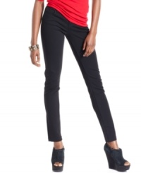 Clean and classic, these ponte-knit pants boast skinny-leg style and loads of versatility! From Celebrity Pink Jeans.