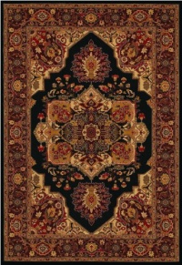 Couristan 2829/5123 Everest Antique Sarouk/Black 2-Feet 7-Inch by 7-Feet 10-Inch Runner Rug