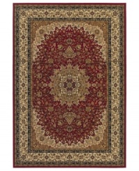 Offering timeless Persian-inspired patternwork in a simply stunning red, cream and gold palette, the Tamena area rug from Couristan brings intricate beauty to your floors. Woven of heat-set Courton™ polypropylene, a synthetic fiber that's meticulously crafted for durability.