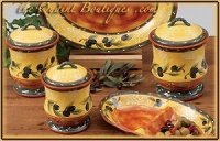 Certified International French Olives 3-Piece Canister Set