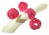 Braided Napkin Rings, Set of 4 Pink