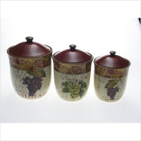 Certified International Wine Tour 3-Piece Cannister Set