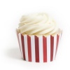 Dress My Cupcake Red Striped Cupcake Wrappers, Set of 12