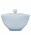 Elegance comes easy with the Fair Harbor covered sugar bowl. Durable stoneware in a cool sky hue is half glazed, half matte and totally timeless.