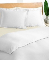 Charter Club Bedding, Damask Solid 500 Thread Count Full/Queen Duvet Cover WHITE