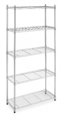 Whitmor 6060-267 Supreme 5-Tier Shelves, Chrome