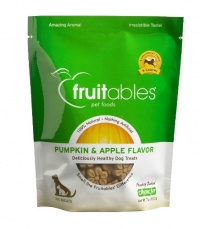 Fruitables Pumpkin & Apple Crunchy Dog Treats 1-7 oz Pouch