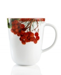 Charter Club's Red Berry mug makes every day of the season feel like a celebration with porcelain that's simultaneously dishwasher- and microwave-safe and bursting with the vibrant botanicals of Christmas.