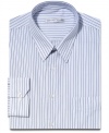 In a clean, classic stripe, this Geoffrey Beene dress shirt will take you straight up the corporate ladder.