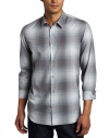 Calvin Klein Sportswear Men's Long Sleeve Large Ombre Plaid Poplin