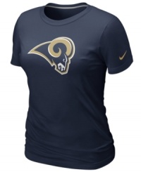 Team player. Show support for your favorite football team in this St. Louis Rams NFL t-shirt from Nike.