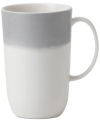 Effortlessly chic, the Simplicity Ombre mug by Vera Wang Wedgwood features a soft band of gray in casual white porcelain.