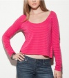 G by GUESS Karly Crop Top, ELECTRIC ROSE (SMALL)