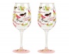 Lolita Love My Party Stiletto 16-Ounce Acrylic Wine Glasses, Set of 2