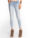 GUESS Kate Cropped Skinny Jeans with Ankle Zip