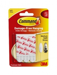 Command Medium Mounting Refill Strips, 9-Strip