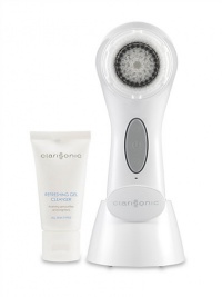 NEW Clarisonic Aria infuses patented sonic cleansing with a harmonic blend of function and form. Sleek, modern, intuitive, Aria sings with 3 speeds, and a real time battery life indicator. Set includes Hi-gloss White Aria, sensitive Brush Head, dual functioning drying stand, USB enabled pLink charger, and 1 oz. Refreshing Gel Cleanser. Please note: USB enabled pLink charger not shown. 