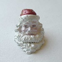 Santa Claus Head Christmas Box Swarovski Crystals Jewelry Trinket or Pill Box figurine