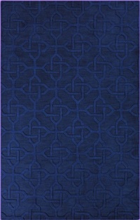 8' x 11' Rectangular Surya Area Rug M5204-811 Navy Color Handmade in India Mystique Collection