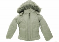 Hawke & Co Infant Girl's Faux Fur Trim Hooded Coat Pearl 2