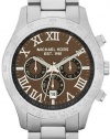 Men's Stainless Steel Quartz Chronograph Black Dial Link Bracelet