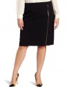 Calvin Klein Women's Pencil Skirt with Zip, Black, 18W