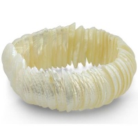 White Vibrant Shiny Sea Shell Bracelet, 7 Inches