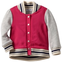 Splendid Littles Baby-Girls Newborn Varsity Girl Jacket, Dragonfruit, 18-24