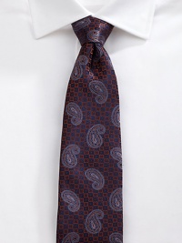 EXCLUSIVELY OURS. Silk dress tie patterned to perfection in a handsome paisley print.About 3½ wideSilkDry cleanMade in Italy